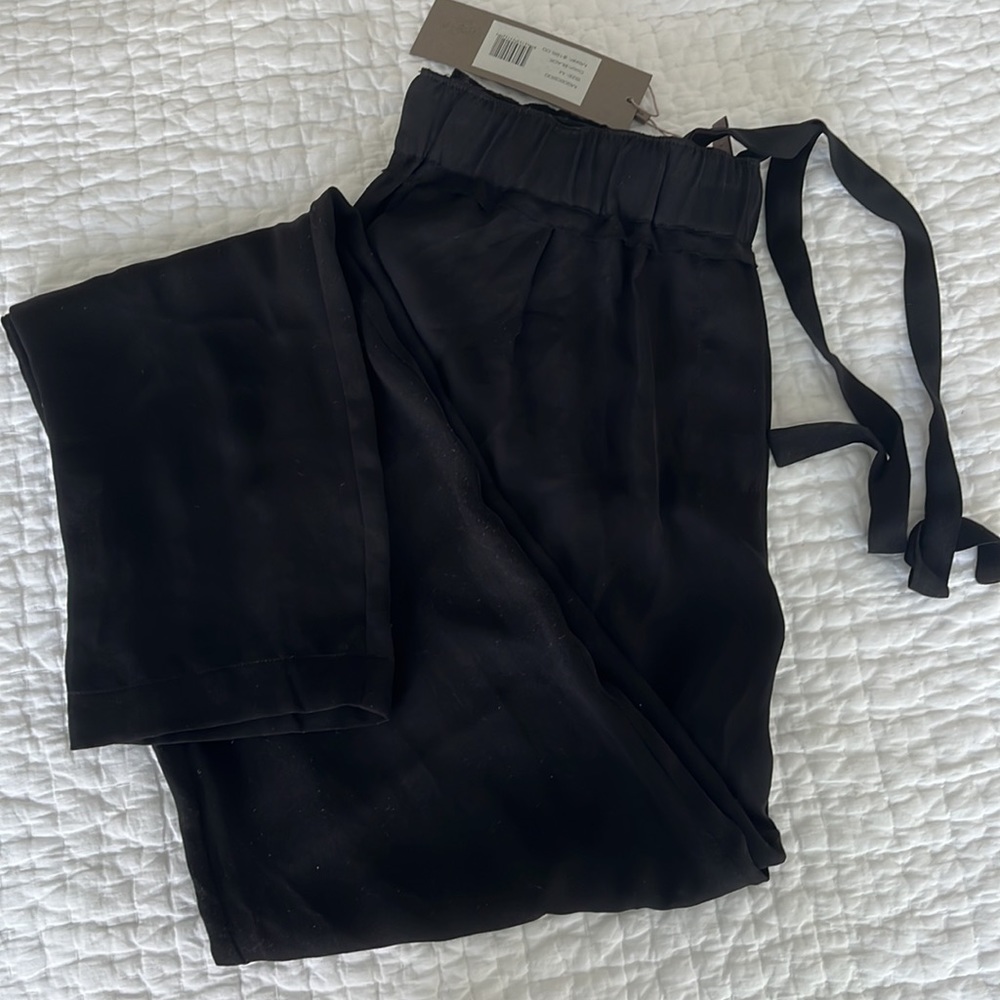 Halston Heritage draw string/elastic black pants